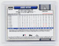 2026 Topps Series One Shohei Ohtani #200 Los Angeles Dodgers - back