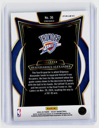 2024-25 Panini Select Basketball Shai Gilgeous-Alexander Concourse #36 - back