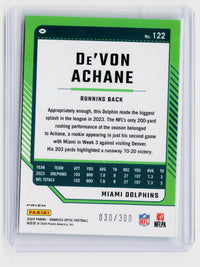 2024 Panini Donruss Optic De'Von Achane Green Velocity /300 #122 - back