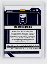 2026 Panini Donruss Elite Baseball Jackson Chourio #57 Milwaukee Brewers - back