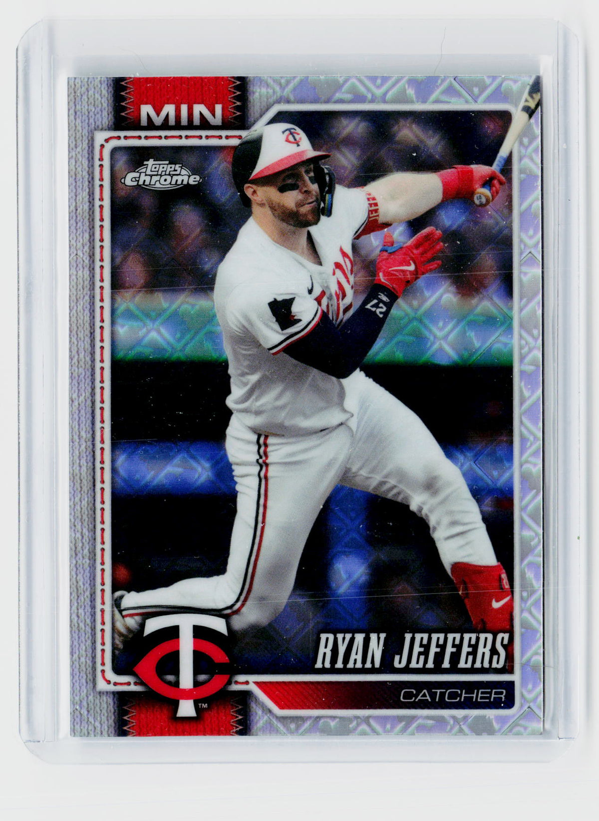 2026 Topps Chrome Ryan Jeffers #234 Lightboard Logo Variation Twins - front