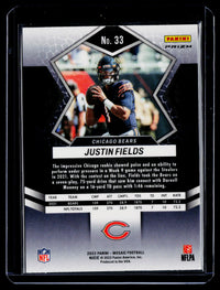 2022 Panini Mosaic Football Justin Fields #33 Chicago Bears - back