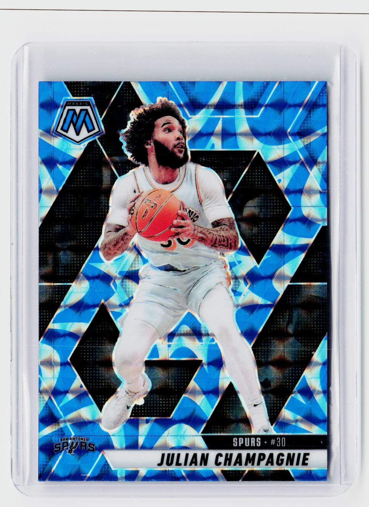 2024-25 Panini Mosaic Basketball Julian Champagnie #109 San Antonio Spurs - front