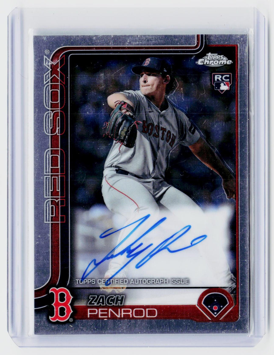 2025 Topps Chrome Zach Penrod Rookie Autograph RC RA-ZAP Boston Red Sox - front