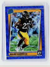 2021 Panini Donruss Optic Rated Rookie Blue Hyper Prizm #213 Najee Harris - front