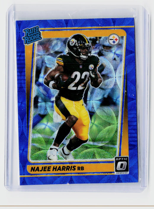 2021 Panini Donruss Optic Rated Rookie Blue Hyper Prizm #213 Najee Harris - front