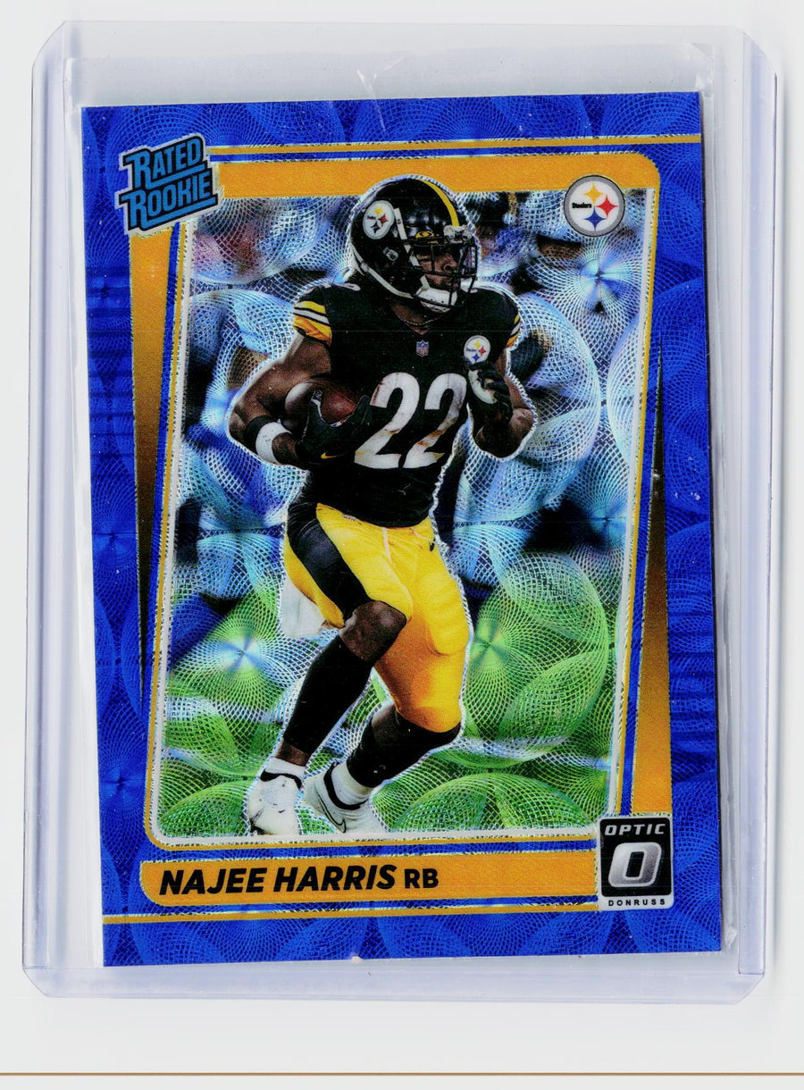 2021 Panini Donruss Optic Rated Rookie Blue Hyper Prizm #213 Najee Harris - front
