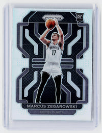 2021-22 Panini Prizm Basketball Marcus Zegarowski Rookie Card #300 Brooklyn Nets - front