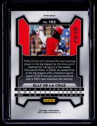 2024 Panini Prizm Baseball Elly De La Cruz Pulsar Prizms #192 419/499 - back