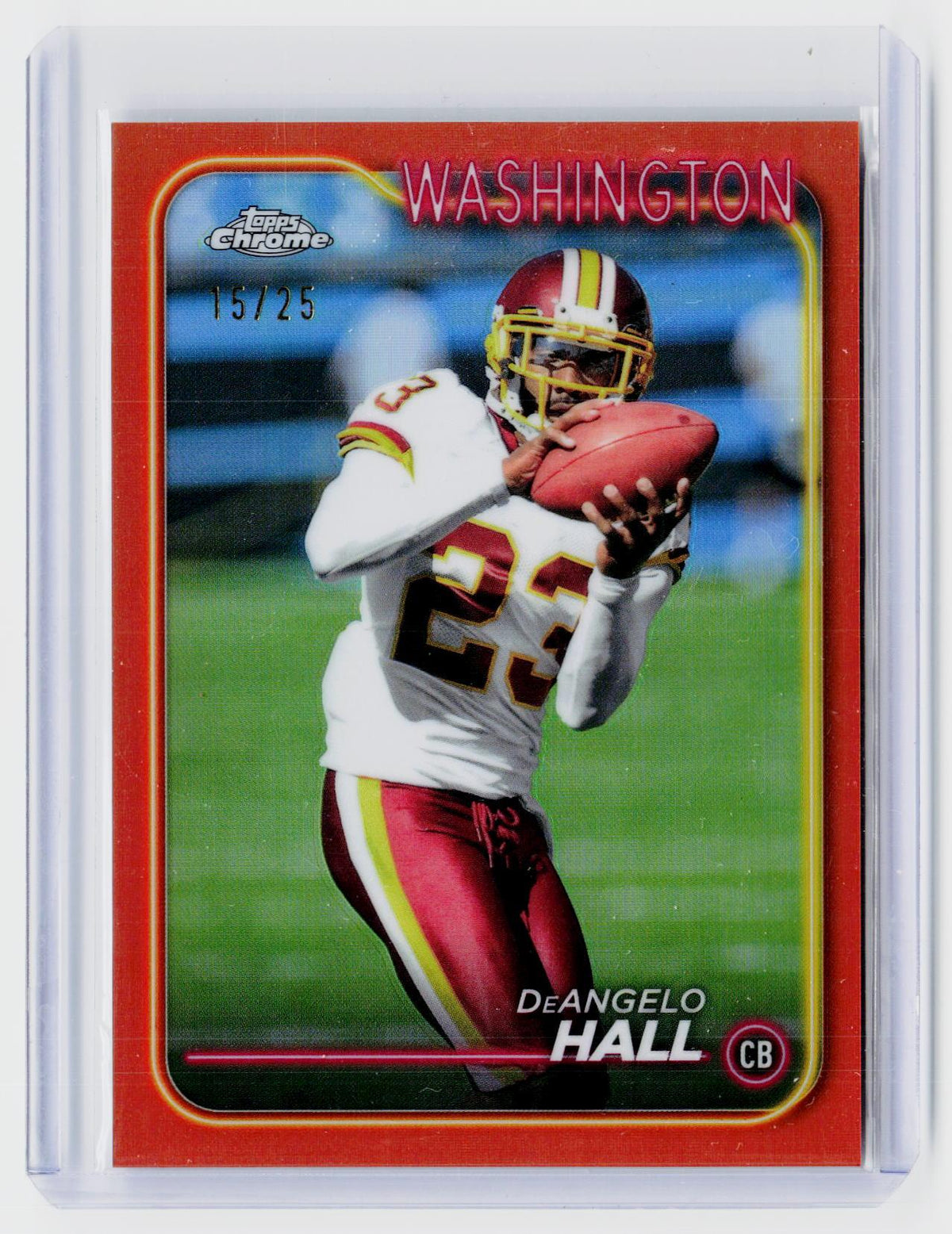 2024 Topps Chrome DeAngelo Hall Washington Red Refractor #195 /25 - front