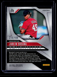2025 Panini Prizm Baseball Jarlin Susana Pulsar Prizms #272 /499 - back
