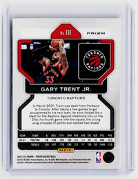2021-22 Panini Prizm Red Ice Gary Trent Jr. #131 Toronto Raptors - back