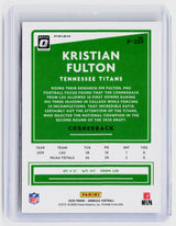 2020 Panini Donruss Optic Green Prizm Kristian Fulton RC #259 - back