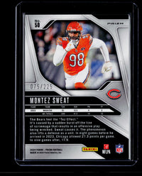2024 Panini Prizm Football Montez Sweat Purple Ice Prizm #50 /225 - back