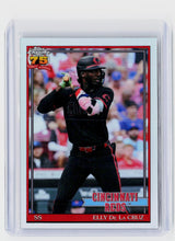 2026 Topps Chrome 1991 Topps Baseball Elly De La Cruz #91CB-7 Cincinnati Reds - front