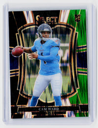 2025 Panini Select Football Cam Ward Titans Premier Level Rookie Card #126 - front