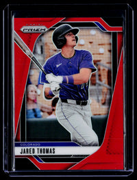 2025 Panini Prizm Baseball Jared Thomas #12 Red Prizm /299 - front