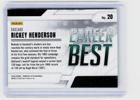 2026 Panini Donruss Elite Baseball Career Best #20 Rickey Henderson Oakland - back