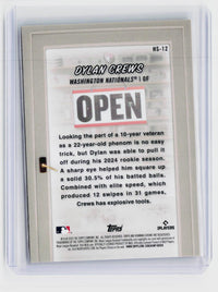 2025 Bowman Chrome Dylan Crews Home Stand HS-12 RC Washington Nationals - back