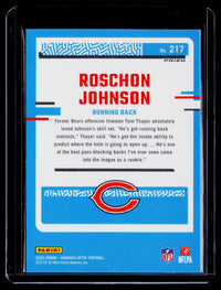 2023 Panini Donruss Optic Rated Rookie Roschon Johnson #217 Chicago Bears - back