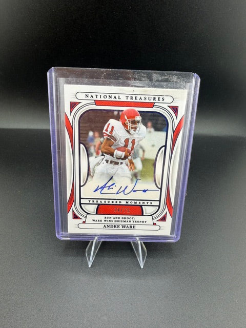 2025 National Treasures Andre Ware Treasured Moments Gold Auto /10 - front