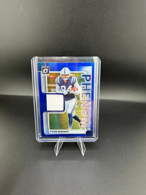 2025 Panini Donruss Optic Rookie Phenoms Tyler Warren #RPBH-TWN Memorabilia Rookie Card - front