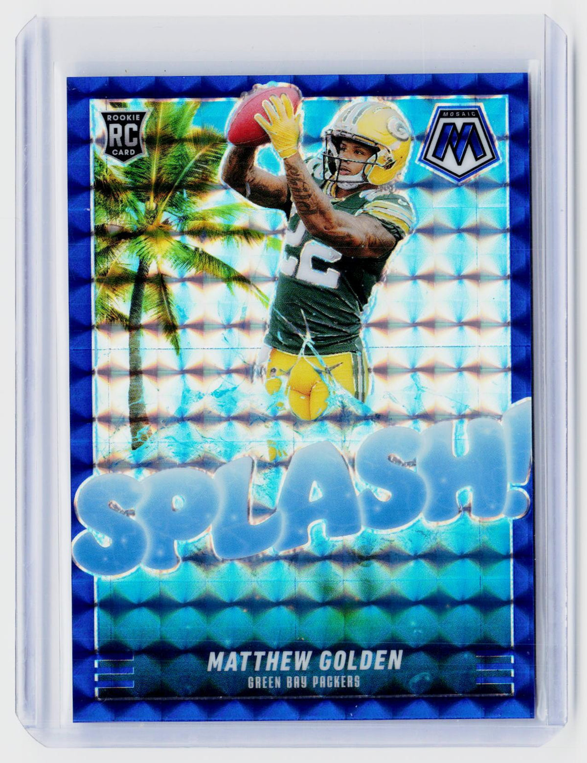 2025 Panini Mosaic Football Matthew Golden Blue Mosaic Rookie Card #19 /99 - front