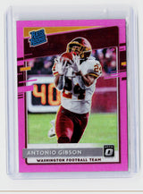 2020 Panini Donruss Optic Pink Prizm Rated Rookie Antonio Gibson #185 - front