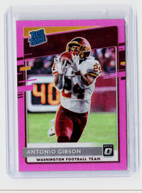 2020 Panini Donruss Optic Pink Prizm Rated Rookie Antonio Gibson #185 - front