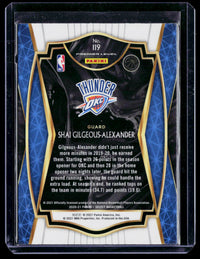 2020-21 Panini Select Premier Level #119 Shai Gilgeous-Alexander Thunder - back