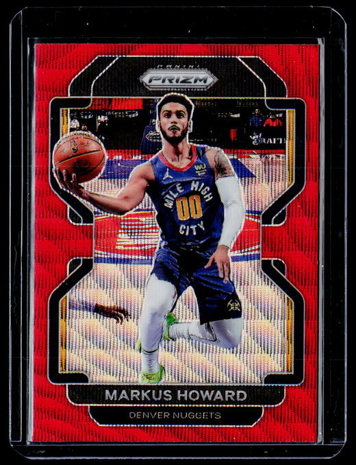 2021-22 Panini Prizm Basketball Markus Howard #218 Red Prizm Rookie - front