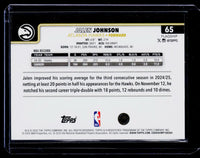 2025 Topps Basketball Jalen Johnson #65 Atlanta Hawks - back