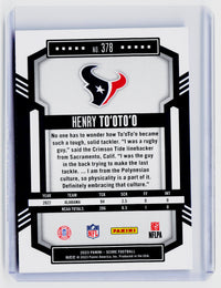 2023 Panini Score Football Henry To'oTo'o Showcase Rookie #378 045/100 - back