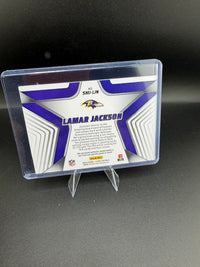 2023 Panini Score Stars Memorabilia Lamar Jackson #SMI-LJN - back