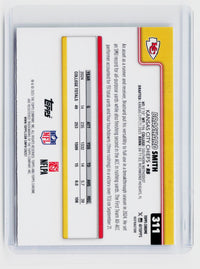 2025 Topps Chrome Football Brashard Smith RC Refractor #311 Kansas City Chiefs - back