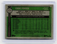 2025 Topps Heritage Cade Povich #219 Pink Sparkle Rookie Card Baltimore Orioles - back