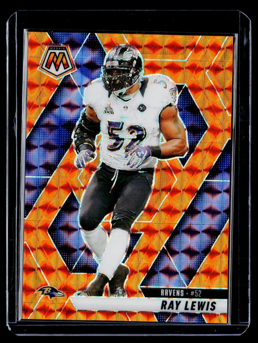 2025 Panini Mosaic Football Ray Lewis Mosaic Orange #202 /199 - front