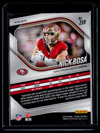 2025 Panini Prizm Football Nick Bosa #219 San Francisco 49ers - back