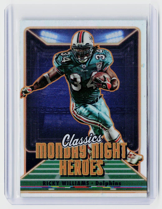 2022 Panini Classics Football Monday Night Heroes Ricky Williams MN-8 Miami Dolphins - front