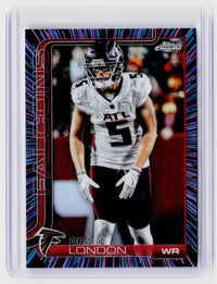 2025 Topps Chrome Football Drake London RayWave Refractor #12 Atlanta Falcons - front
