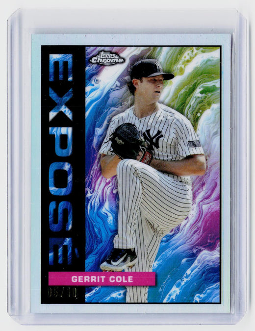 2025 Topps Chrome Exposé Black Refractor Gerrit Cole #TCE-24 /10 - front