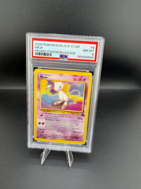 2000 Pokémon Black Star Promo Mew #8 Pokémon League PSA 8 - front