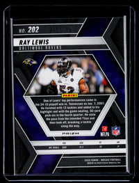 2025 Panini Mosaic Football Ray Lewis Mosaic Orange #202 /199 - back