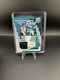 2025 Panini Score Zoned In Cooper DeJean #ZON-CDN Memorabilia Philadelphia Eagles - front
