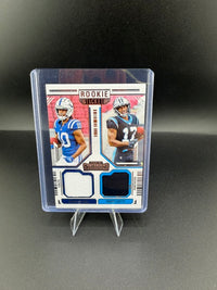 2024 Panini Contenders Rookie Ticket Dual Swatches Adonai Mitchell / Xavier Legette DS-6 - front