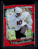 2025 Panini Prizm Football Josh Sweat #4 Red Shimmer Arizona Cardinals - front
