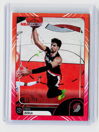2026 Topps NBA Hoops Deni Avdija #89 Rainbow Red and Orange /249 - front