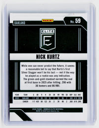 2026 Panini Donruss Elite Baseball Green #59 Nick Kurtz Oakland - back