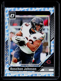 2024 Panini Donruss Optic Football Roschon Johnson #33 Chicago Bears rocket emoji - front