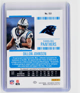 2024 Panini Contenders Football Dillon Johnson Rookie Ticket Variation Autograph #151 - back